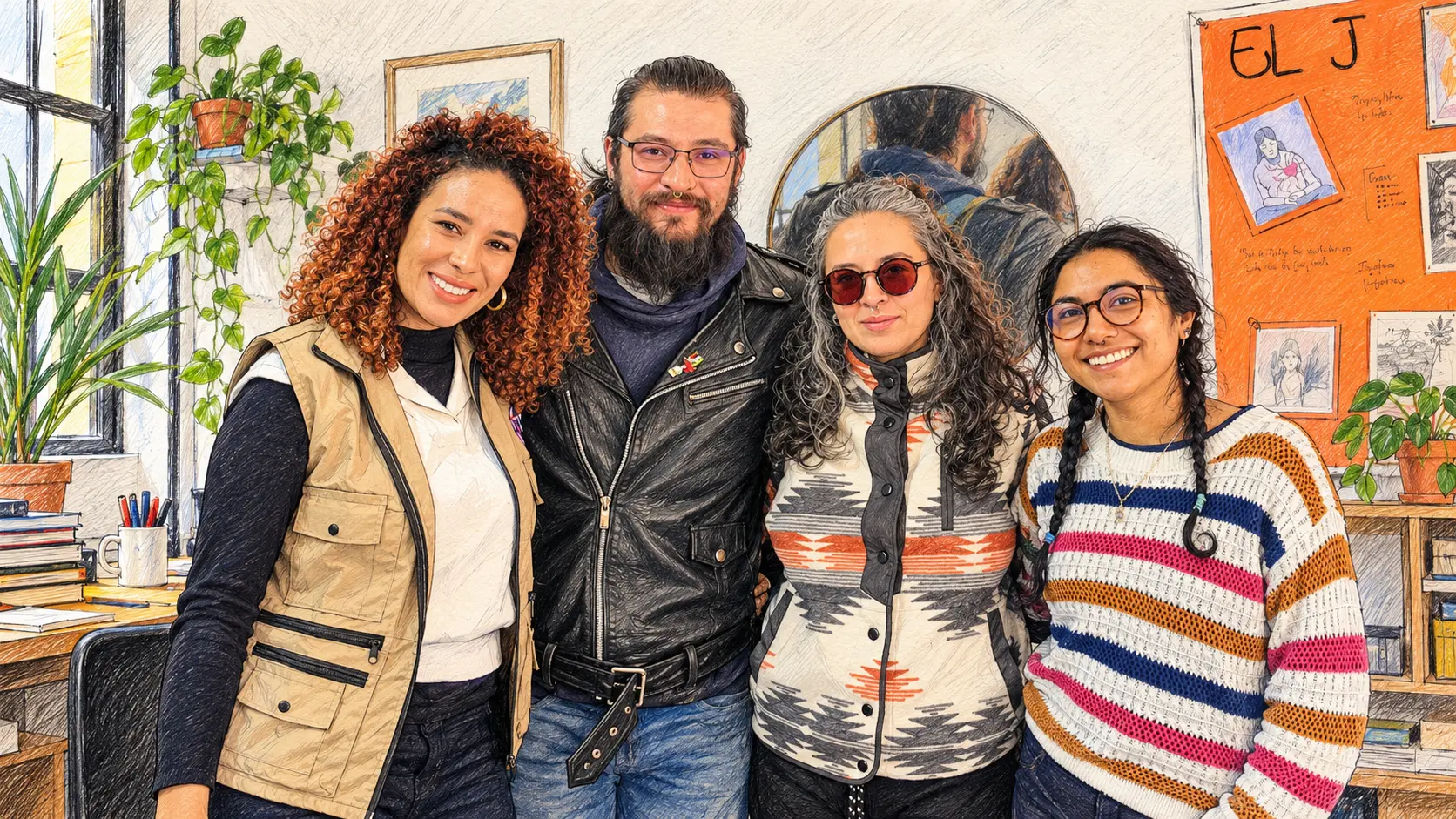 Equipo del proyecto Santa Fe Convive y TABOSE durante la visita a las instituciones educativas